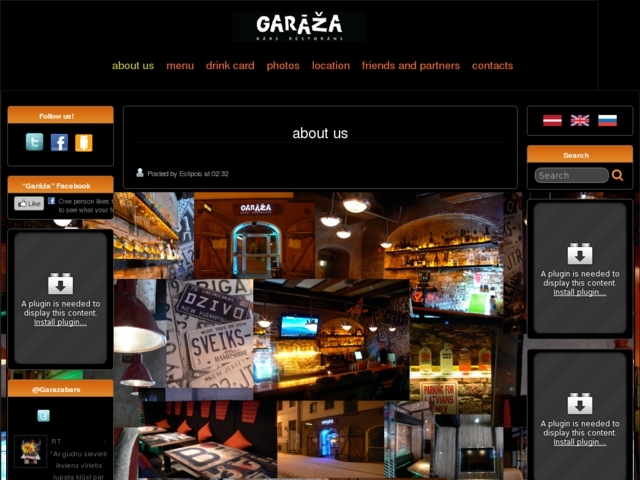 Garāža restorāns-bārs, Raga, SIA